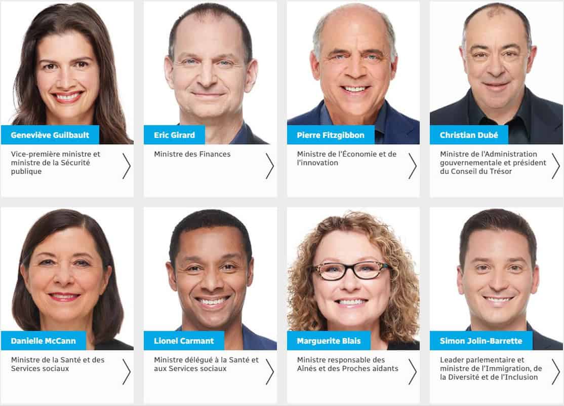 La cote d’appréciation des ministres de la CAQ CFLO